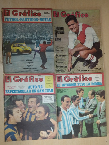 Lote De 4 Revistas El Gráfico Del Año 1967