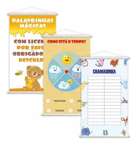 Comprar Kit 3 Banners Chamada, Tempo, Palavras Mágicas 80x50cm