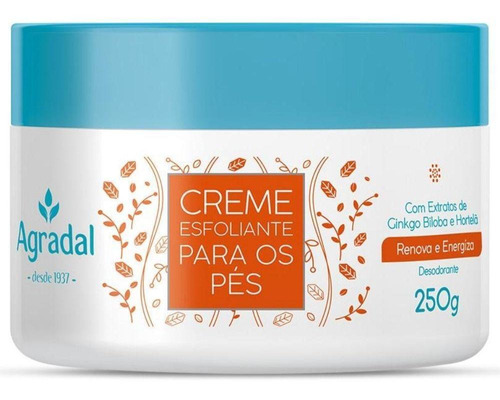 Creme Esfoliante Desodorante Para Os Pés Agradal 250g