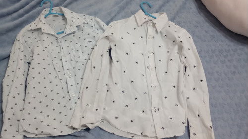 Camisas Manga Larga Talle 7-8 Perfecto Estado Blancas X 2 