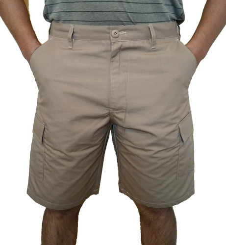 Short Cargo Ocre Género Ripstop Urbano Aire Libre