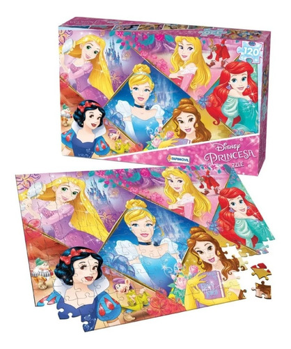 Puzzle Disney Princesas 120 Piezas Tapimovil 22x32cm