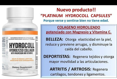 Colageno Hidrol Potenciado C/ Magnesio Vit C - Calambres