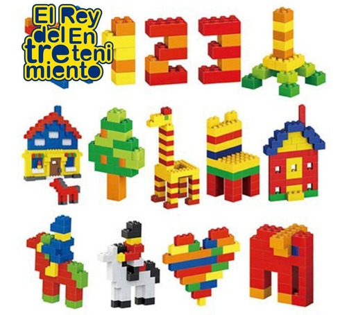 Imagen 5 de 7 de Juego 1000 Bloques Ladrillos De Encastre Calidad - El Rey