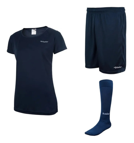 Camiseta Mujer Short Medias Entrenamiento Futbol Conjunto