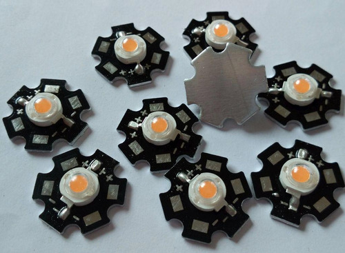 5 Pzas Leds 3w Smd De Alta Potencia Blanco Frío 10,000º K