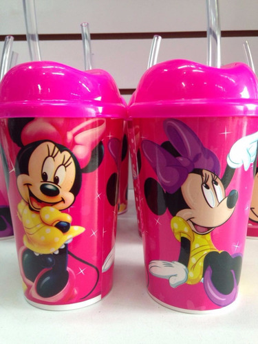 Vaso Pitillo Minnie Sorpresas Fiestas Piñatas Regalos