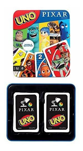 Uno Pixar 25th Anniversary Card Game With 112 Cards & Instr