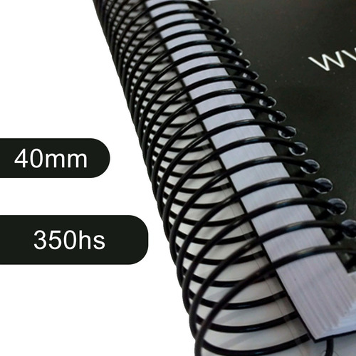 Espiral Rulo Plastico Encuadernación A4 40mm X20