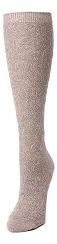 Natori Medallion Knit Mezcla De Lana Calcetines Hasta La Rod