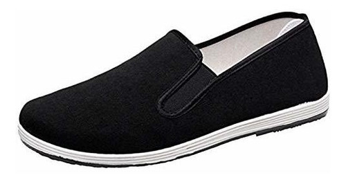 Wuiwuiyu Hombres Mujeres Negro Slip-on Arte Marcial Kung-fu 