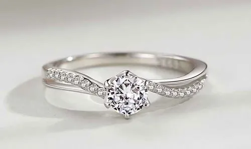 Solitario de plata mujer hotsell