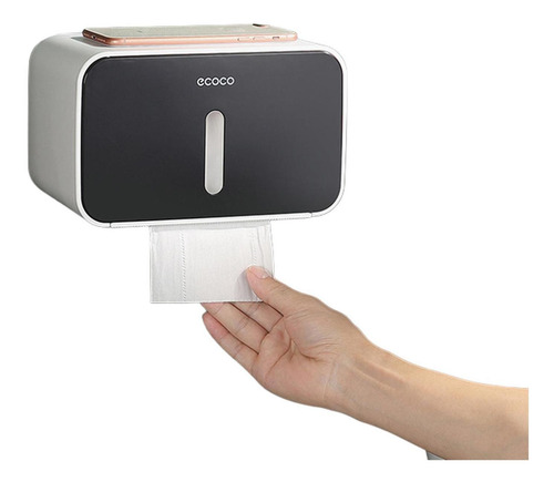 Imagen 1 de 10 de 2 Soporte Papel Higienico Pañuelos Baño Adhesivo Base Repisa