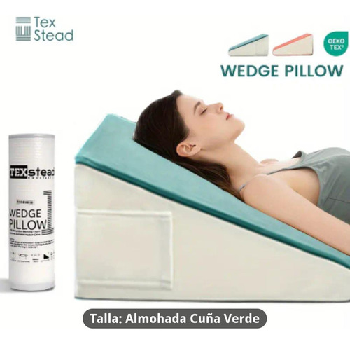 Almohada Tipo Cuña Trucomfort En Memory Foam Anti Reflujo 