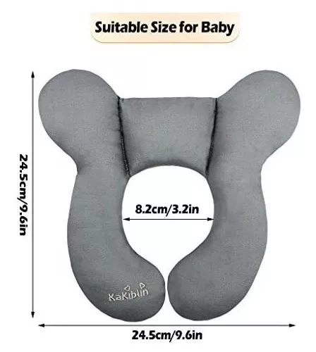 KAKIBLIN Almohada de viaje para bebé para cabeza y cuello, almohada de  apoyo mejorada para bebé, almohadas para el cuello del bebé para asiento de