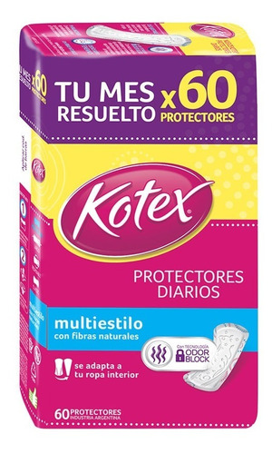 Kotex Protectores X60 Multiestilo Ph Balanceado 