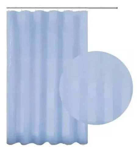 Pack De Cortina De Baño Impermeable+protector+gancho Plastic
