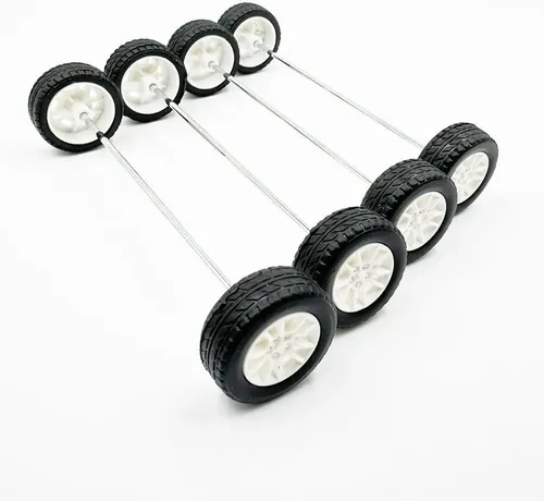 25 Ruedas De Goma De 30 Mm Con Eje De 2 Mm – Accesorios Para Coches De Juguete, Manualidades Y Proyectos DIY