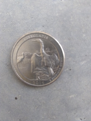 Imagen 2 de 2 de Moneda Cuarto De Dólar 2014