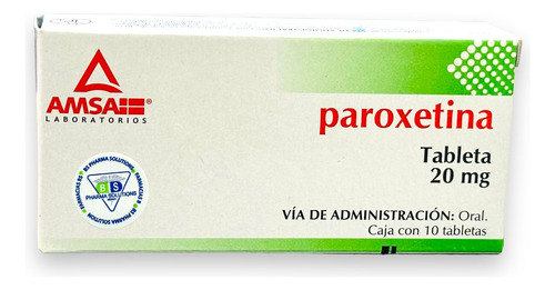 Paroxetina 20mg C/10 Tabletas Amsa