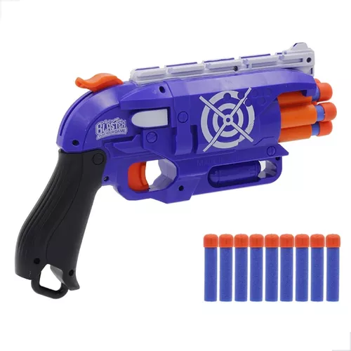 Pistola Arma Elite Dardos Blaster Gatilho Rápido Estilo Nerf