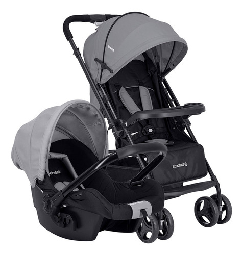 Carriola Portabebe Bebesit Go Lite Carriola Baston Plegable Color Gris