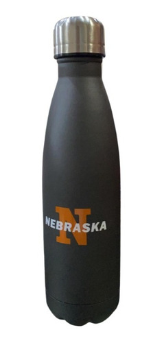 Botella Termica Metalica Deportiva 500ml Nebraska Negra