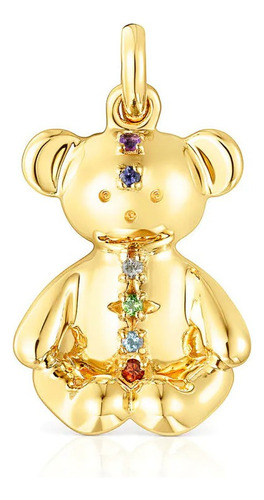 Colgante De Plata Vermeil Y Gemas Teddy Bear Tous Color Dorado