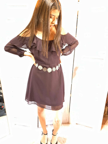 Vestido De Fiesta Mujeres Y Teens, Manga Larga De Gasa