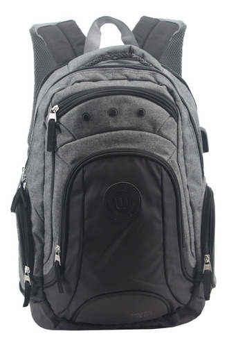 Mochila Wilson 65.11084 color negro diseño liso 35L