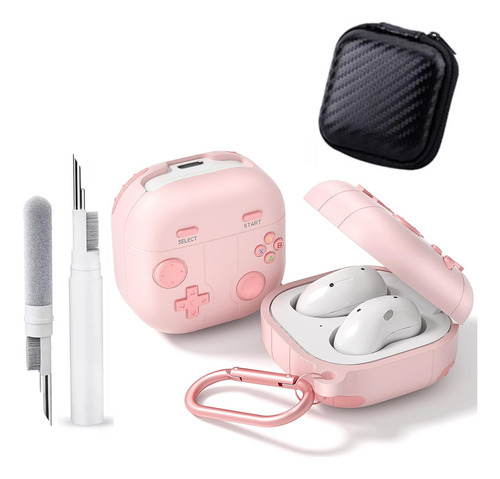 Funda Para Samsung Galaxy Buds 2 Pro Y Buds Fe Y Buds Live Y Buds Pro Y Buds 2 Case Uso Rudo Carcasa Con Llavero Soporte De Carga Inalámbrica