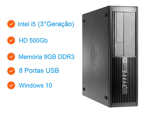 Imagem 2 de 2 de Pc Cpu Hp Elite Core I5 3° Geração 8gb 500gb - Usb