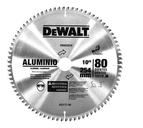 Disco De Sierra 10 PuLG 80t  Dwa03210 Dewalt