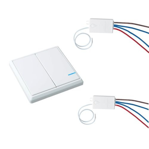 Inalámbrico 2 Canales On/off Lámpara Mando Interruptor Recep