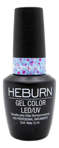 Heburn Esmalte Gel On Off Semipermanente Uñas Manicuría Color 059 Fantasía Celeste