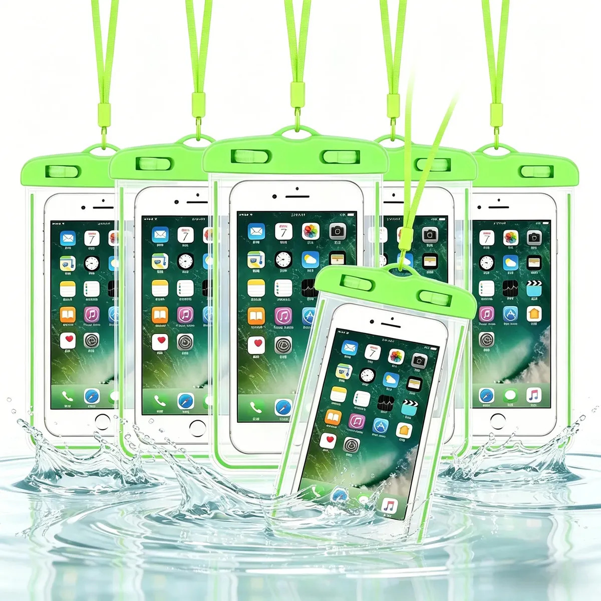 Capa protetora impermeável de 6 peças para celular