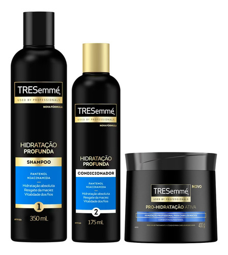 Kit Tresemmé Hidratação Profunda Shampoo + Cond + Máscara