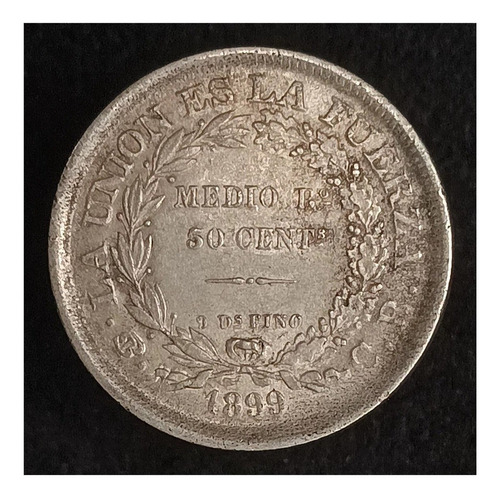 Bolivia 50 Centavos 1899 Cb Excelente Plata Km 161.5