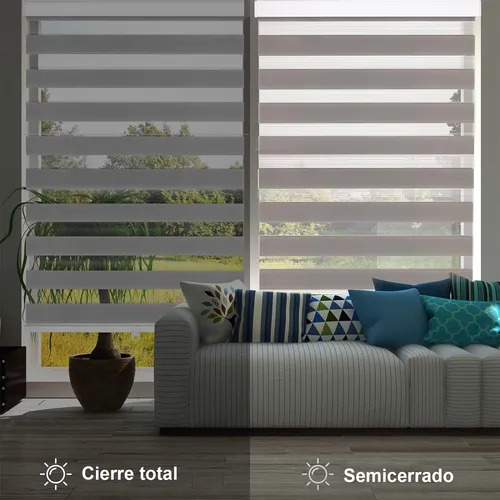 Hapemein® Persiana Doble Capa Hpaemein 60x200cm Cañamo Blackout
