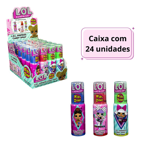 Bala Liquida Doce Lol Surprise Display 24 Un 19ml Crianças