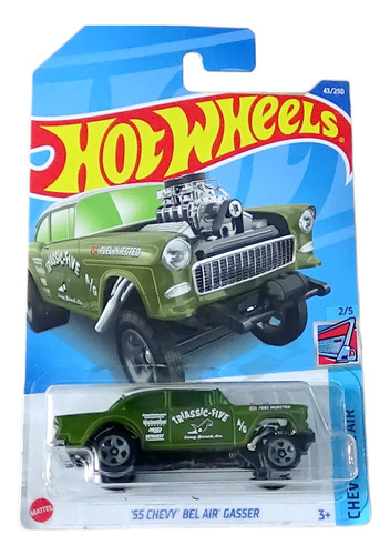 Hot Wheels 55 Chevy Bel Air Gasser Verde Mattel Nuevo