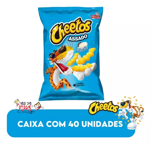 Kit com 20 salgadinhos Cheetos 20g sabor requeijão