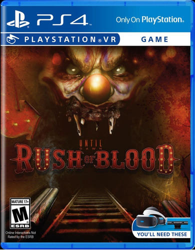 Until Dawn: Rush Of Blood Playstation Vr - Ps4 Fisico Nuevo