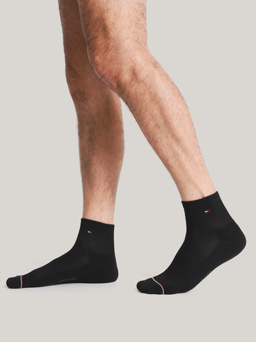 Pack 6 Par Calcetines Athletic Quarter Negro Tommy Hilfiger
