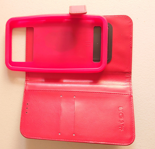 Funda Protector De Celular Rojo Sintético 15.5 Cm Altura Rojo Lisa