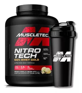 Nitro Tech Whey Gold 5lb + Smartshaker Revi Black Muscletech