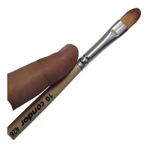Pincel Formato Linguá De Gato 426 10 Konex Ocre Condor 88673