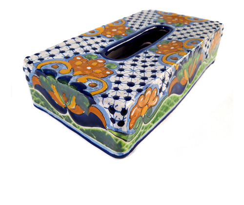 Caja De Talavera Poblana P/ Pañuelos Desechables Kleenera #9