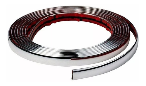 Imagen 1 de 6 de Bagueta Moldura Cromada Tunning Con Base Adhesiva 15mm X 8m