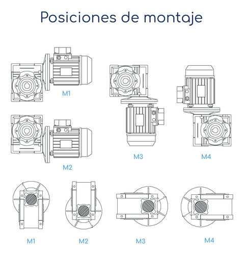 Motorreductor Trifásico 4hp Caja 110 1:60 25rpm 620n.m